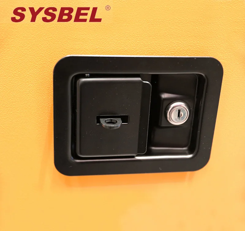 SYSBEL FM соответствует стандарту OSHA 19 галлонов л желтый 2 двери нижний счетчик шкаф для безопасного хранения легковоспламеняющихся химикатов