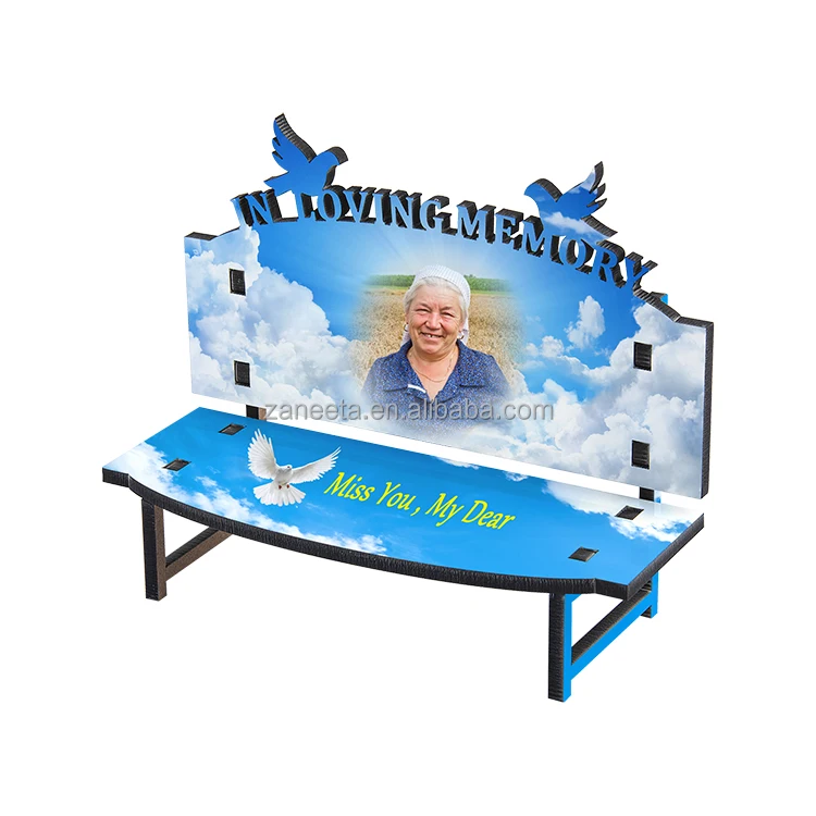 Персонализированный пустый сублимационный Мемориальный стенд в любящей скамейке памяти