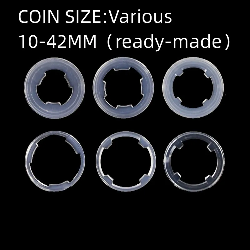 Plastic acrylic coin slab adjustable inner pad coin case collection display case  2 Coins Holder