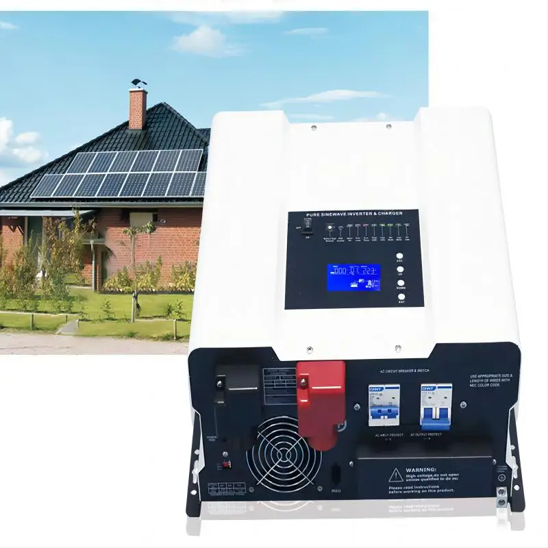 Заводская 350 кВт 5.5KW 5.5KVA MPPT 80A 500VDC PV вход 220VAC 48V с/без параллельной функции 5500W 3-фазный гибридный солнечный инвертор