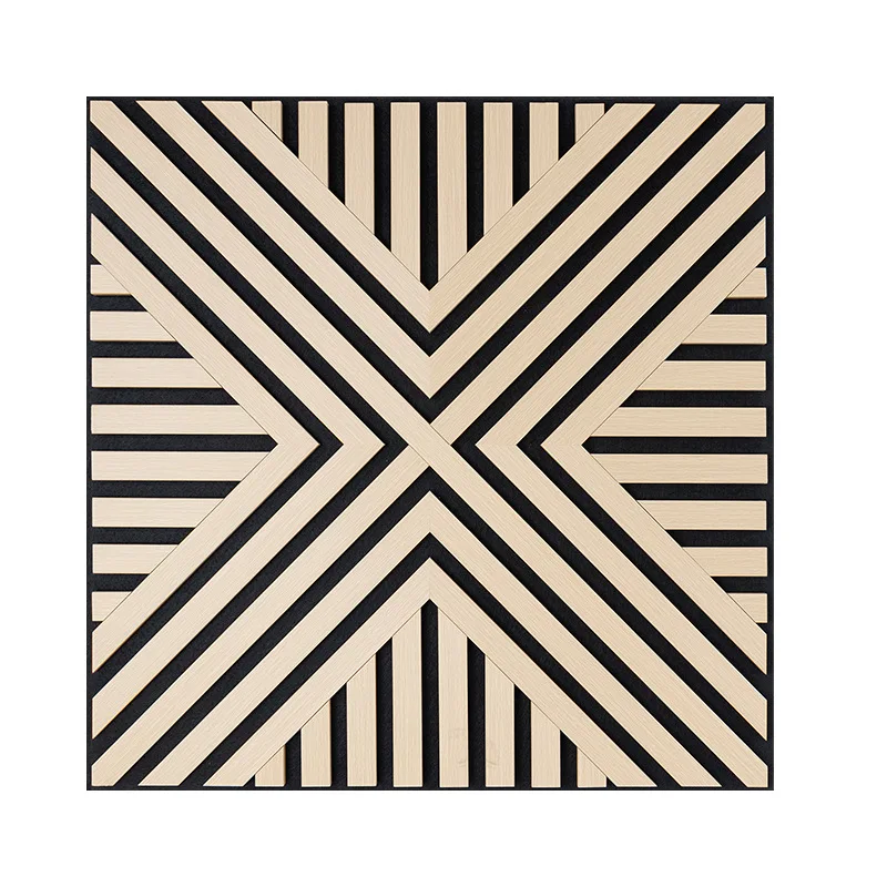 Wholesale Home Decor Item China Manufacturer Inner Acoustic Wood Slat Wall Panels Polyester Fiber Soundproof Wall Panel Acoustic