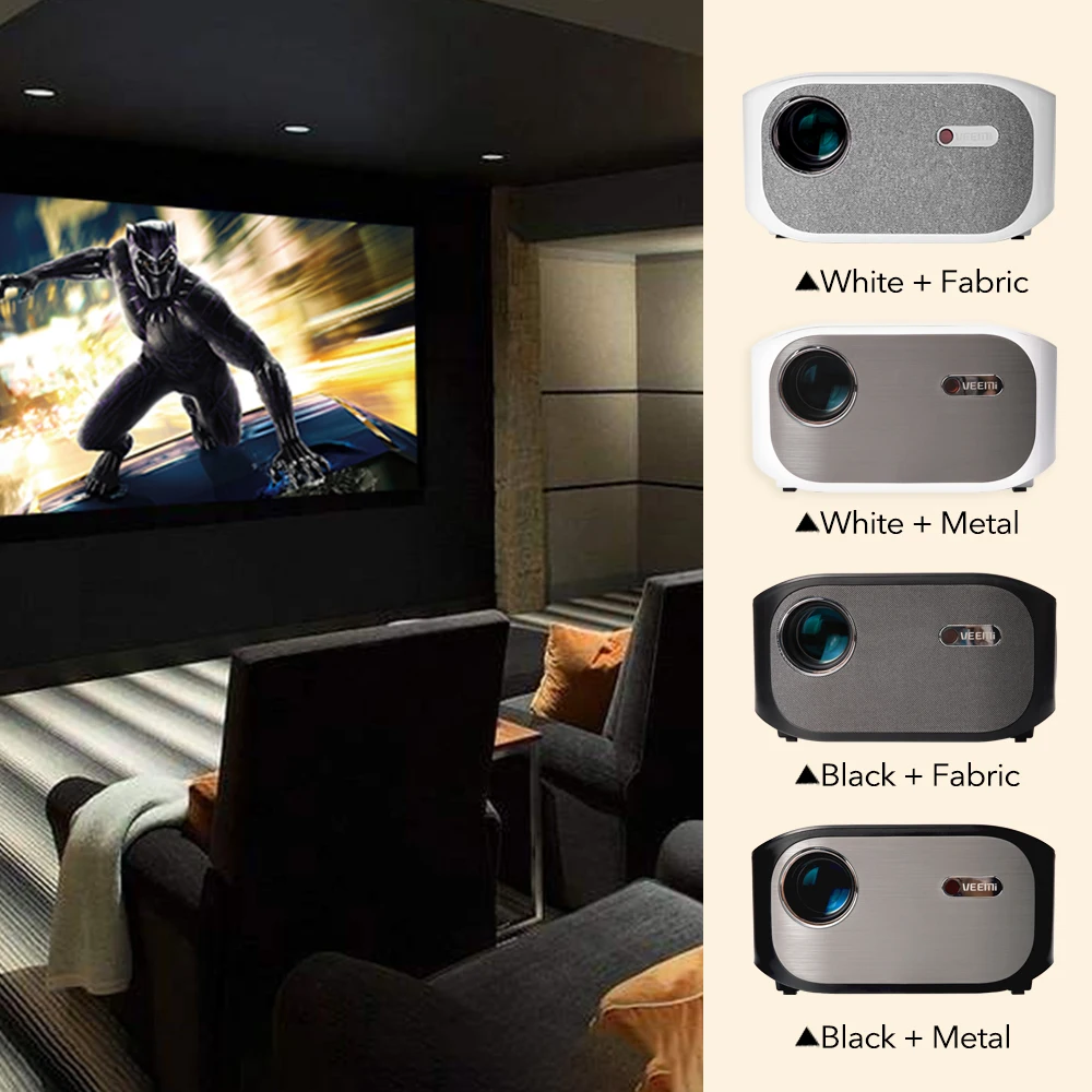 Full HD Projector 1080p Native Shenzhen T01 LED LCD Projector 4K Supported Multimedia Home Theater Business Beamer