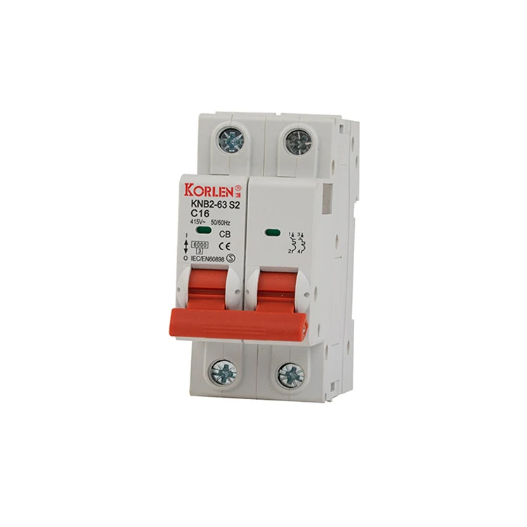 2 pole miniature circuit breaker 4.5ka 6ka good price mcb mccb