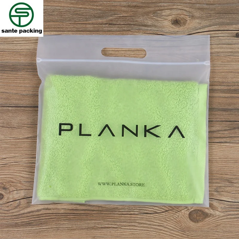 Wholesale price custom high quality garment packaging zipper bag resealable bag