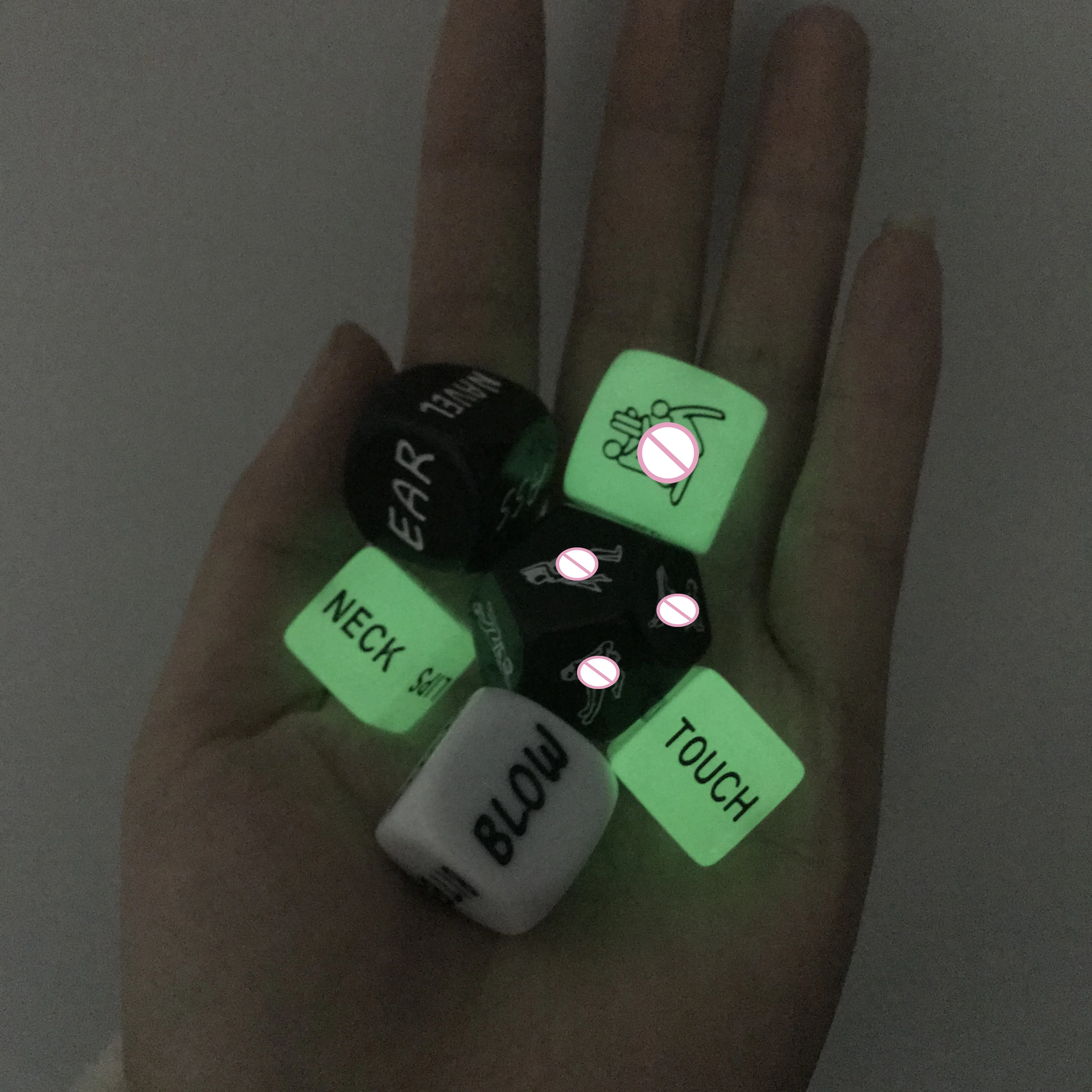 Multi-sided Action  Acrylic Dice Erotic Sex Dice 6pcs/Set Love Sexy Erotic Adult Couple Game Dice  6pcs Sex Position Game