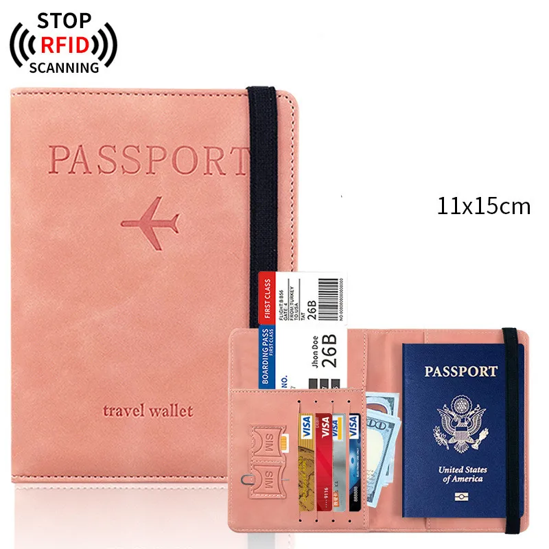 2022 ECO New Passport Holder Card Slots Cute Passport cover Waterproof Rfid Blocking Travel Wallet