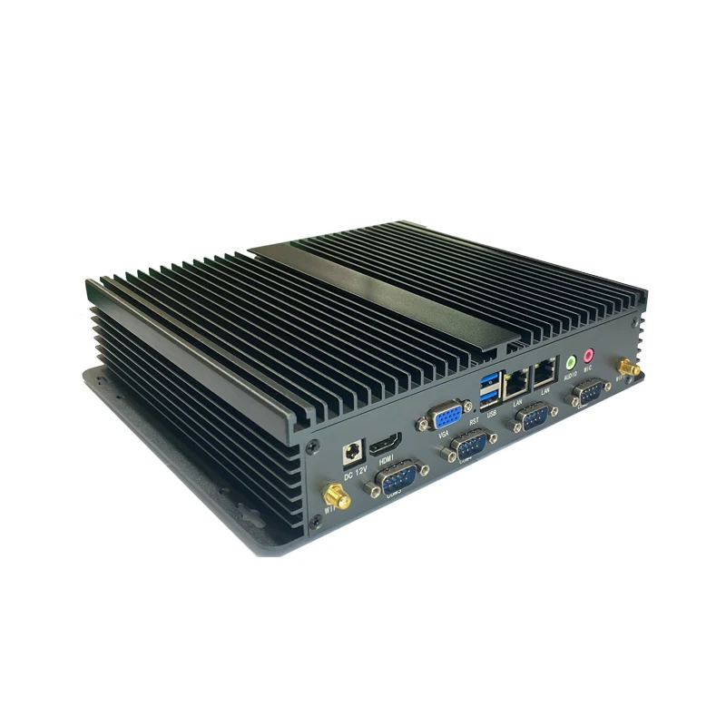 Industrial control embedded PC dual network 6port J1900 fanless low power mini computer