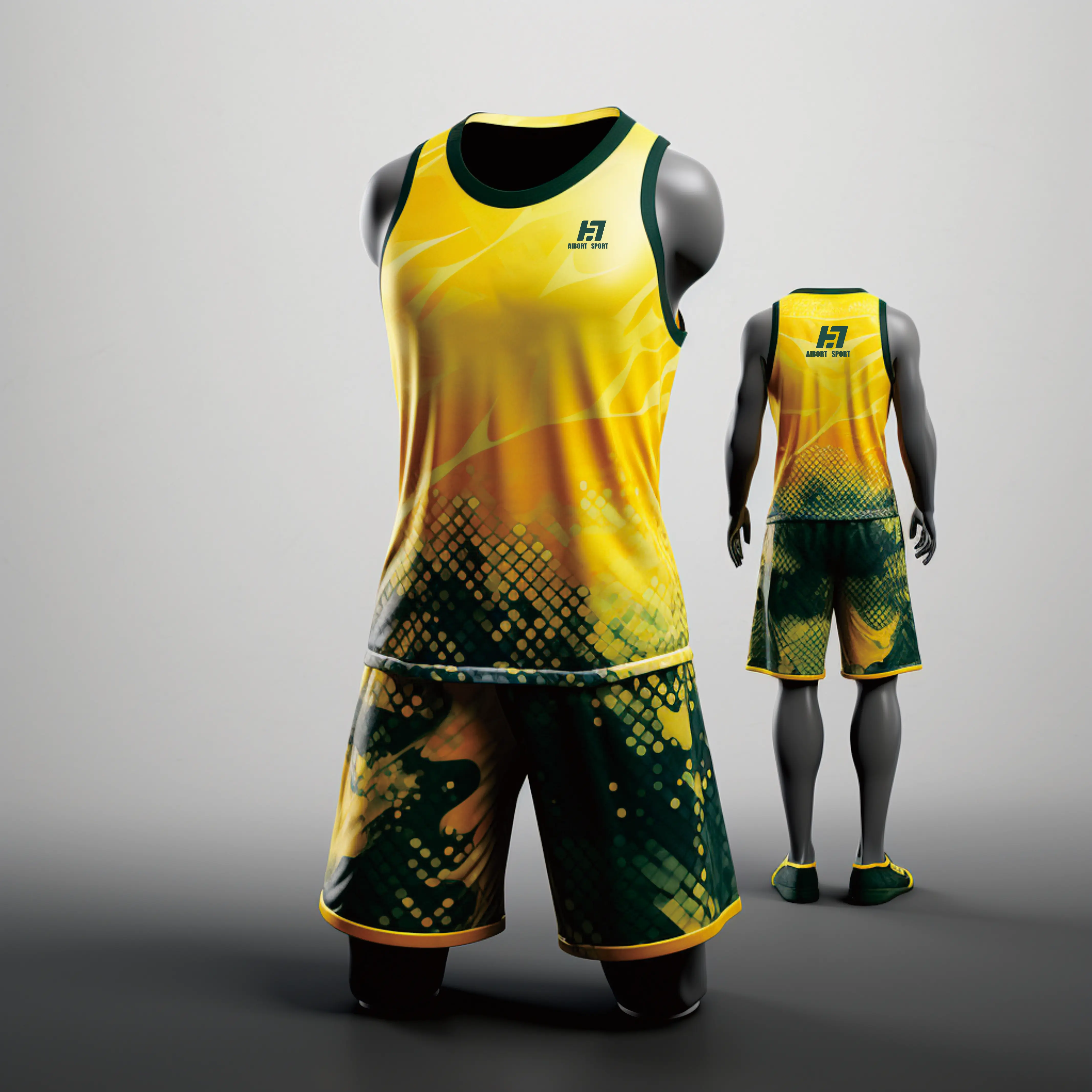 Aibort Wholesale Custom Sublimation Men Top Quality Reversible Training Plain School 2023 Best Basketball Wear Design For Team