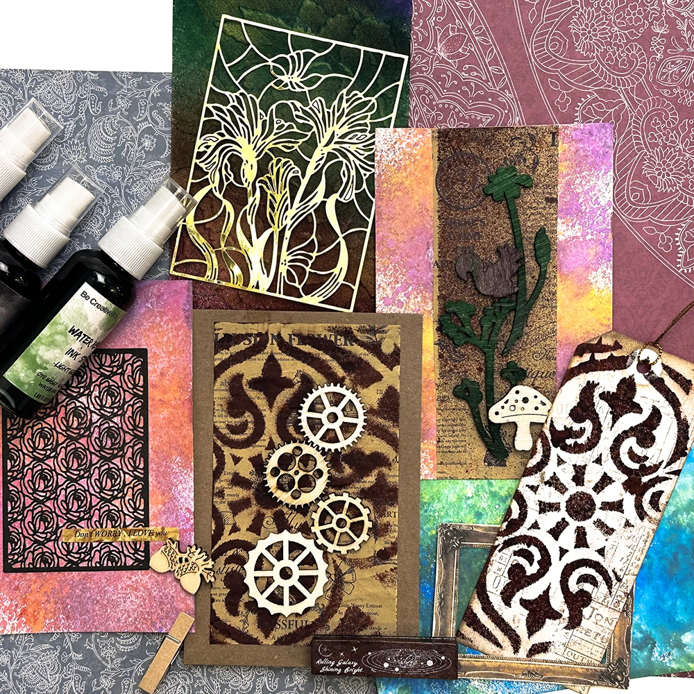 Be Creative ACS Vintage Effect Water Reactive Dye and Water Based Ink Spray for Scrapbook Paper Crafts