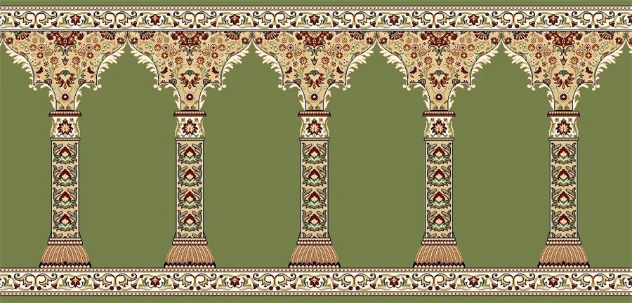 Carpet factory customizes Akminster printed Wilton craft Muslim Islamic Mosque high-quality prayer wall to wall Prayer Carpet