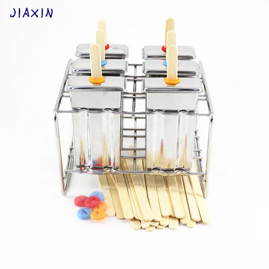 Stainless Steel Popsicle Molds Ice Pop Maker 6 Pieces
