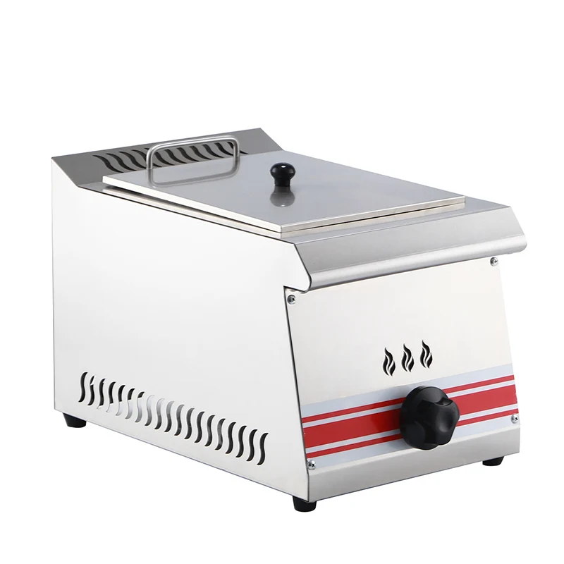Stainless Steel Gas Chips Deep Fryer for Restaurant KFC fast food shop with Temperature Thermostat and Gas Safety