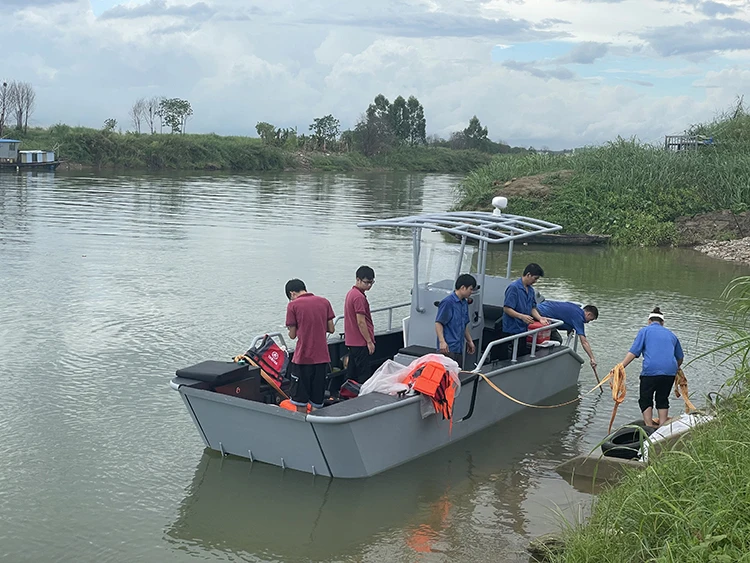 2023 Kinocean 6.4m Convenient Landing Craft Boat With 4mm Aluminum 5052 OEM Accepted