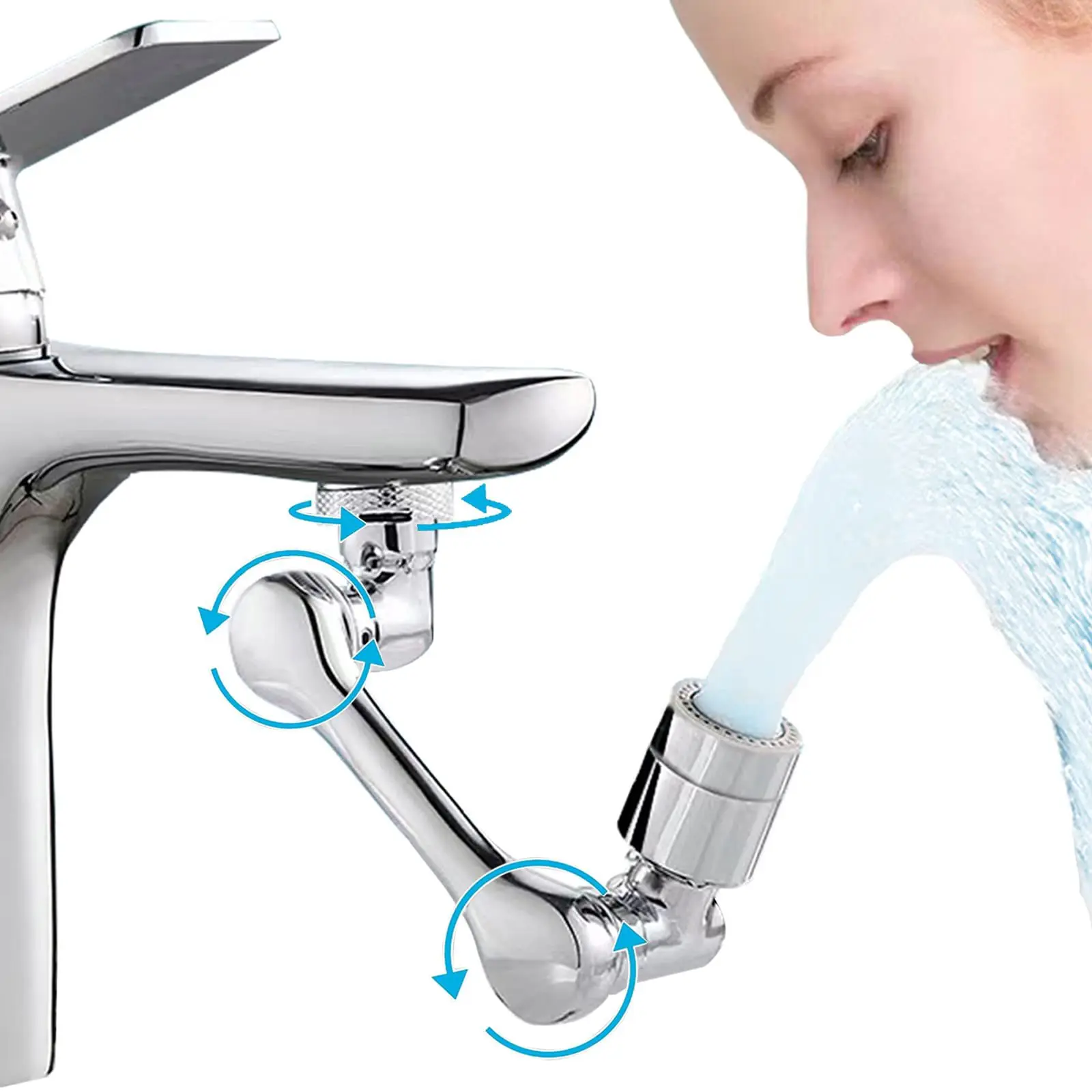 2022 Universal 1080 Rotating Splash Filter Faucet Extender Dual Function Faucet Aerator for Kitchen & Bathroom Faucet Extender