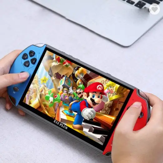 X12 PLUS Video Game 7inch Double Rocker Portable Handheld Retro Game Console Video MP5 Player TF Card for GBA/NE S 3000 Games