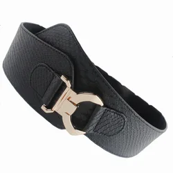 Fashion female alligator prints PU leather shopping belt Popular Alloy buckle elastic Ladies Daily Use belts