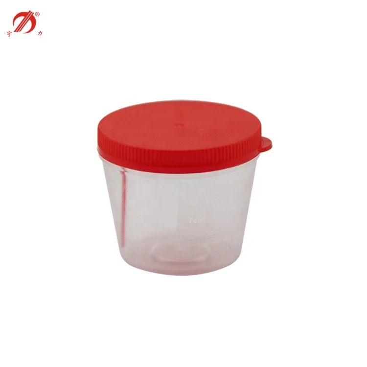 Plastic sample cups custom printed stool specimen container cup