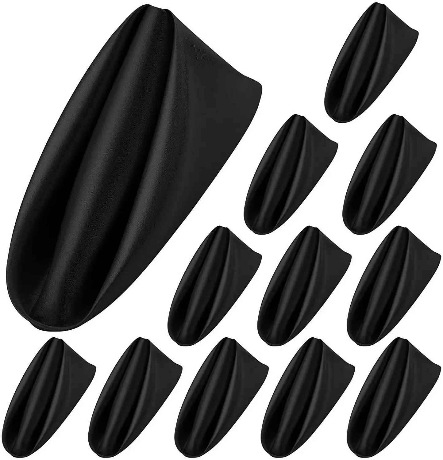 Custom Hemstitched Square Stain Silk Table Cloth Napkins Luxury Soft Kitchen Dinner Napkins For Wedding