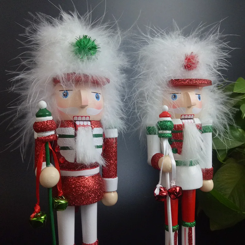 
Christmas tree ornaments 24 cm bright pink nutcracker doll 