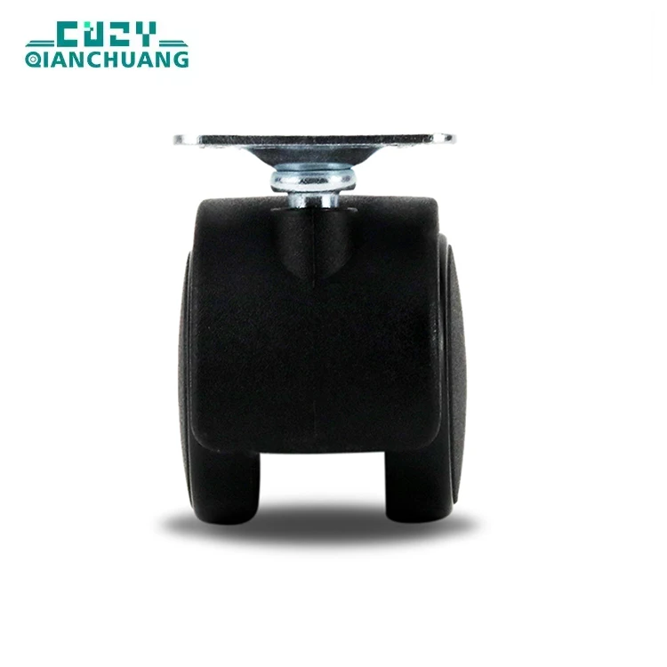 New Arrival Nylon PP Material 1.5 Inch  Bookshelf Cabinet Rack Plate Furniture Caster Wheel