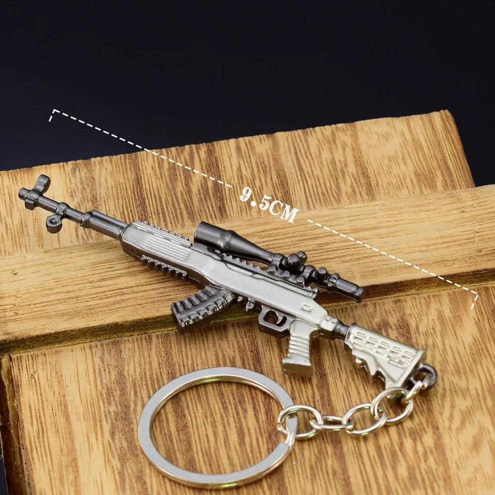 Wholesale of M416 rifle keychain, alloy weapon set, model toy, and knife with chicken and five claws golden dragon