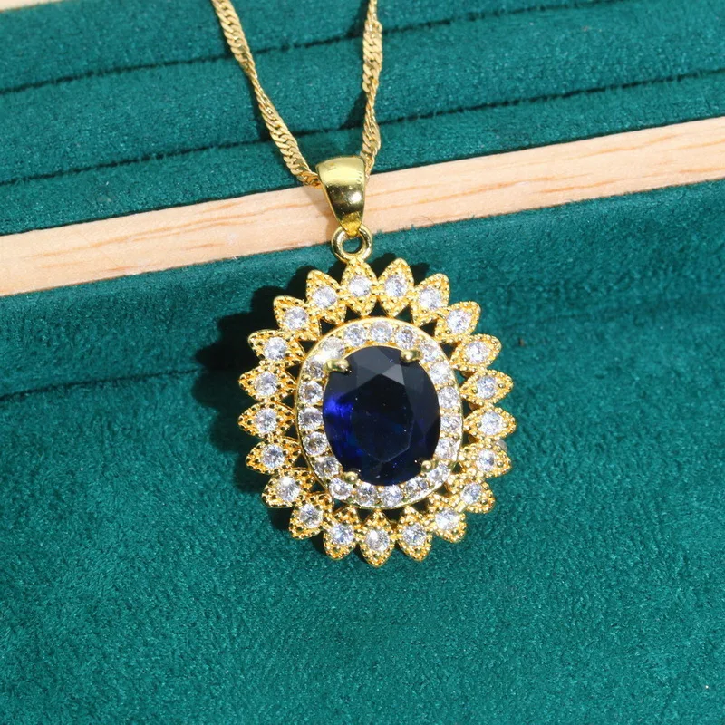 NATUNA Wholesale Fine Luxury Birthday Gift Necklace Earrings Bracelet Zircon 18k Gold Jewelry Set