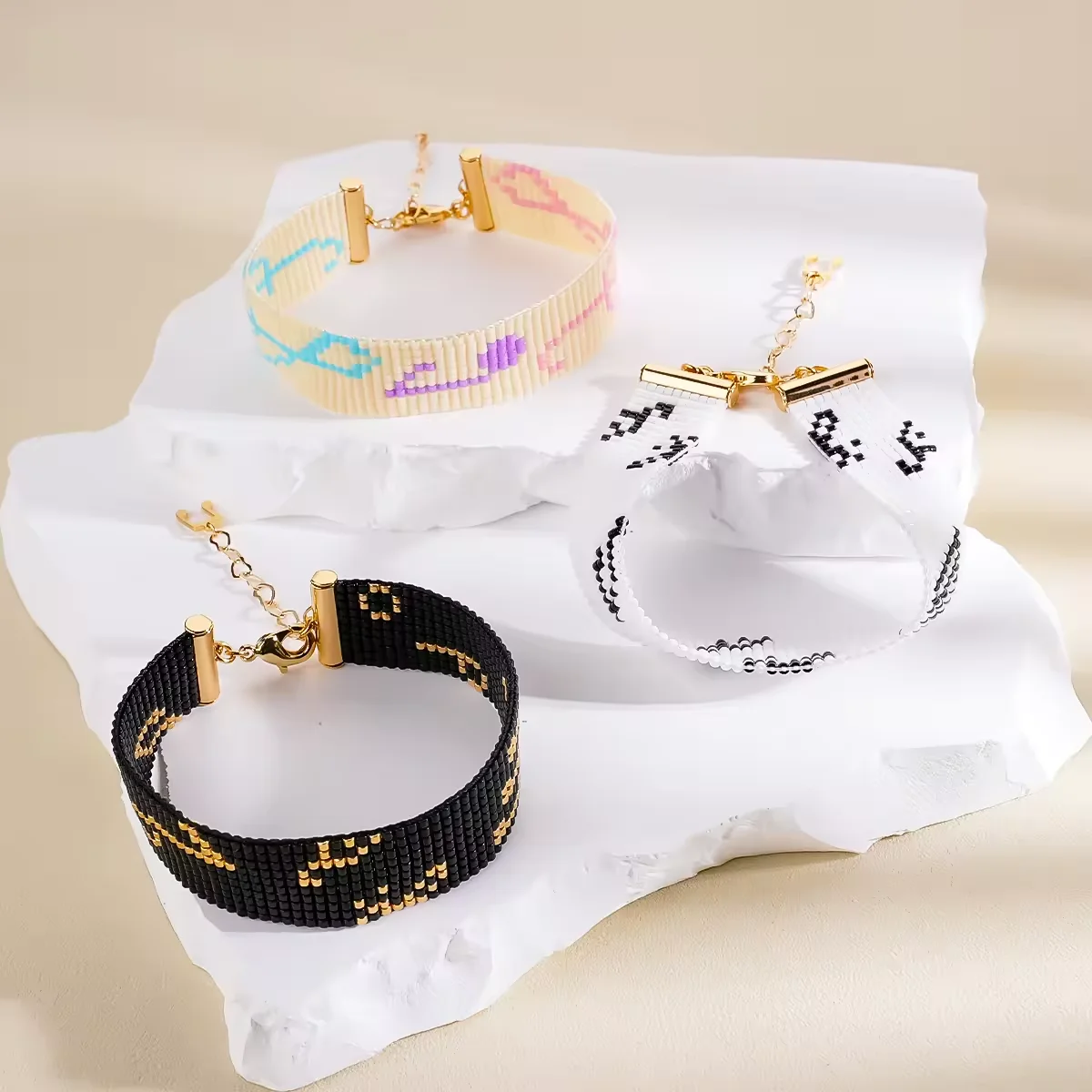 Trendy fashion 18K Gold plated Flag jewelry  women of Palestine miyuki Seed Beaded Bracelets