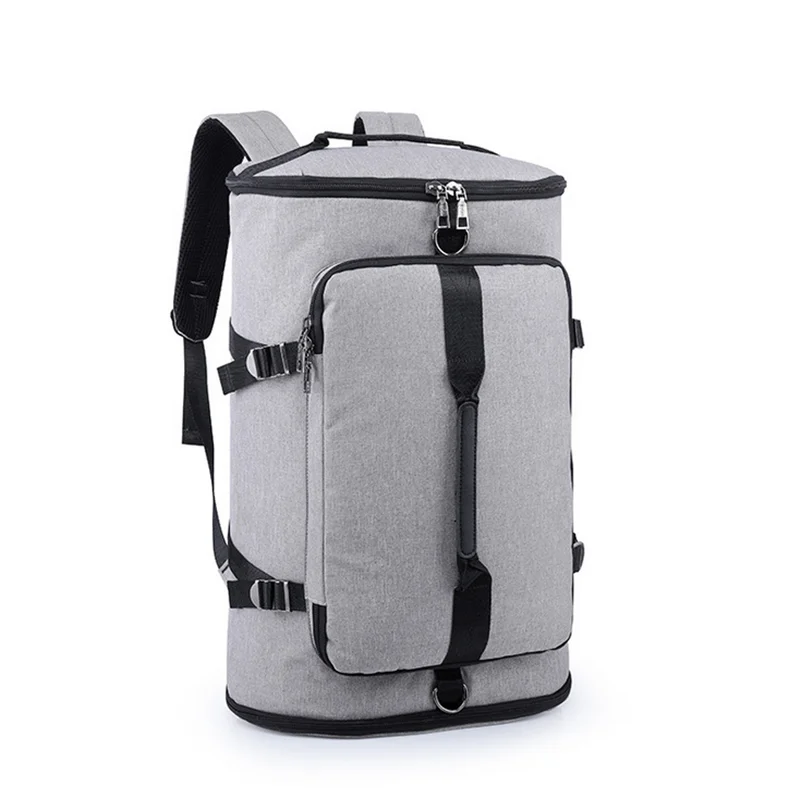 adjustable shoulder belt sport waterproof zipper nylon canvas sneaker toiletry men luggage bags travel backpack