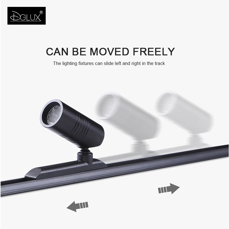 DGLUX Dc 12v 24v Small Led Magnetic Track Spotlight For Mall Counter Museum Exhibition Hall Showcase Light