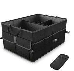 Collapsible Portable Multi Compartments Heavy Duty Non-Slip Cargo Storage Box Car Trunk Organizer Bag