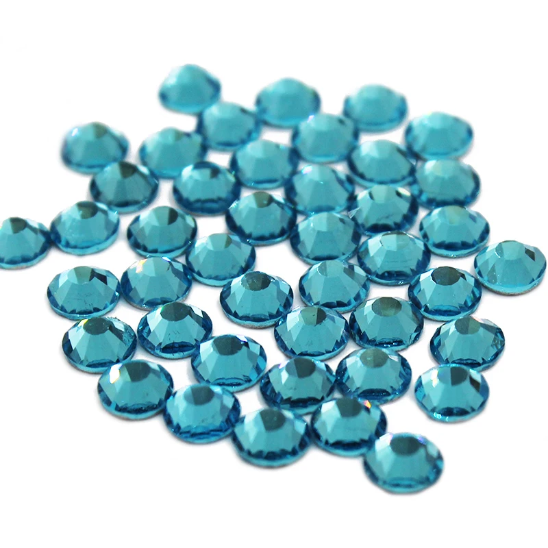 Hot Selling SS10 Ab Color Nail Gems Rhinestone Press On Nails With Diamond Rhinestones 3D Flat