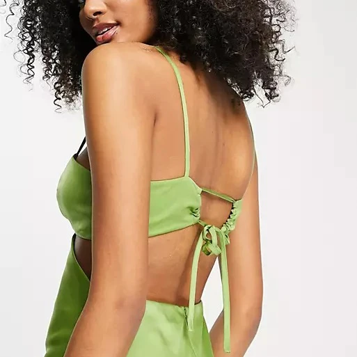 OEM 2022 Custom Fashion Sexy club party summer midi dress backless strappy satin cut out maxi midi dress for women