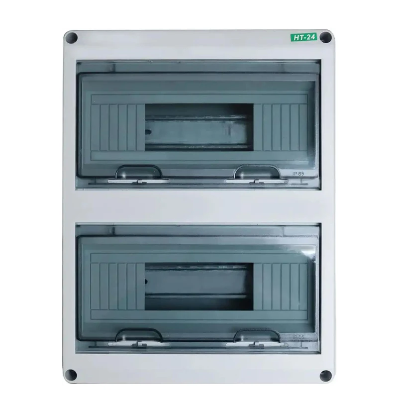 24 Way Din Rail Power Distribution Box Circuit Breaker Protector Cover Electrical Distribution Boxes with Terminal