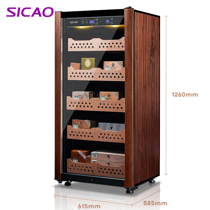 
SICAO C5 embraco electric best refrigerator humidor wooden digital humidity control cabinet electrical cigar fridge cooler 