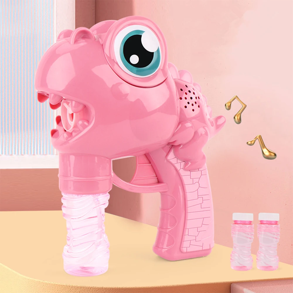 Summer Outdoor Light Up Animal Shape Soap Bubble Gun for Kids