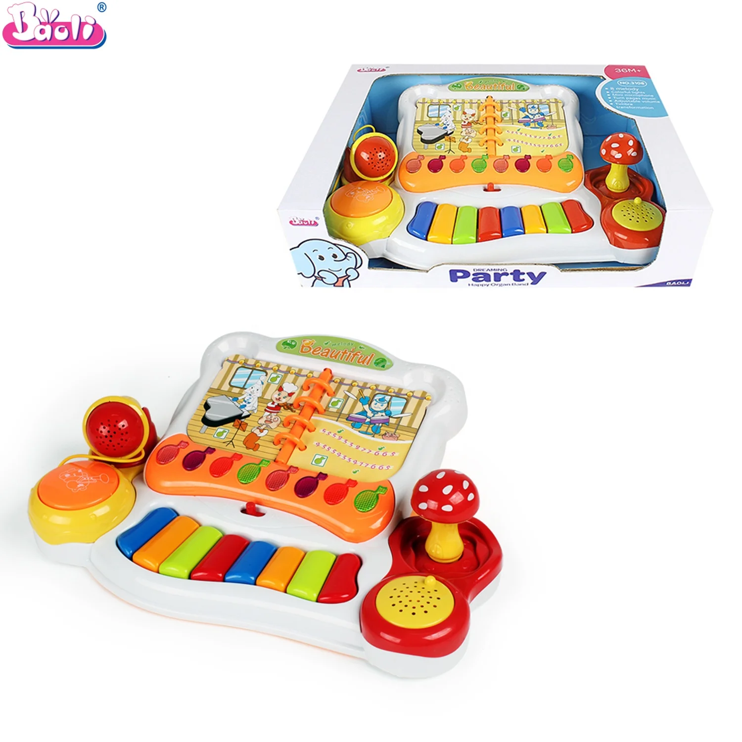 BAOLI новейшие музыкальные игрушки мультфильм пианино игрушка для ребенка