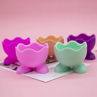 Egg Tools Type Refreshing Silicone Egg Chair, High Quality Silicone Stand for Holding Eggs
