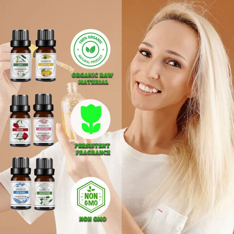 Wholesale 10ml Oem Private Label Aroma Pure Essential Oil Set Suitable for Humidifiers, Massage, Aromatherapy, Skin