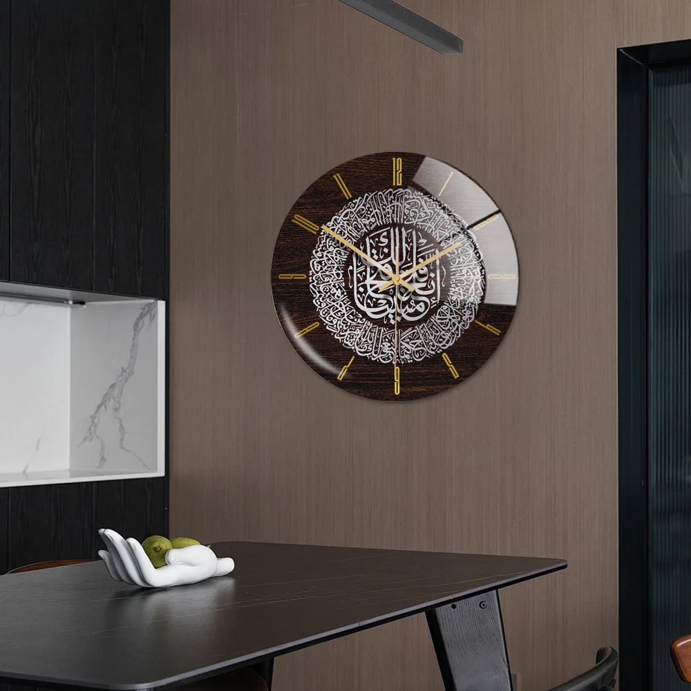 3D Acrylic Luxury Crystal Panel Wall Clock Living Room Dining Room Ramadan Decoration Simple Fashion Art Wall Clock home decor