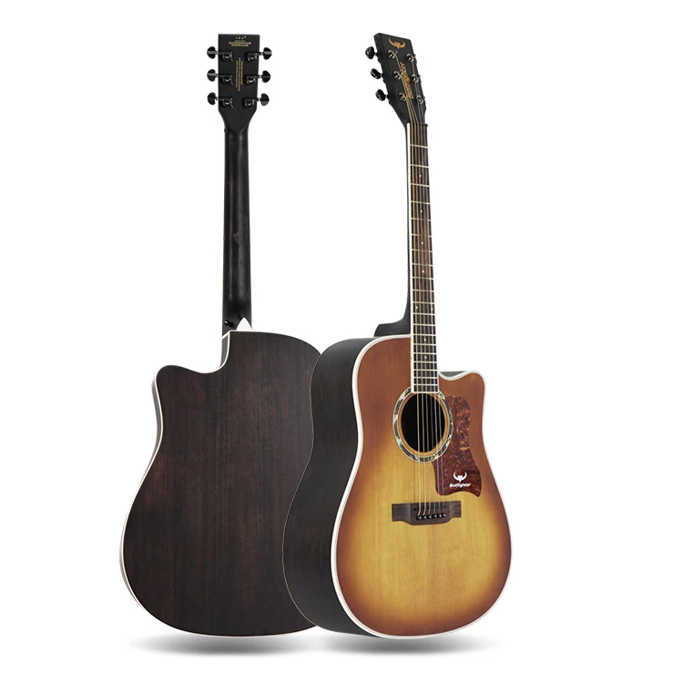 OEM Bullfighter D-4119 Spruce Wood  Acoustic Guitar Solid Top Vintage Red stringed instruments guitar acustic guitars musical instruments