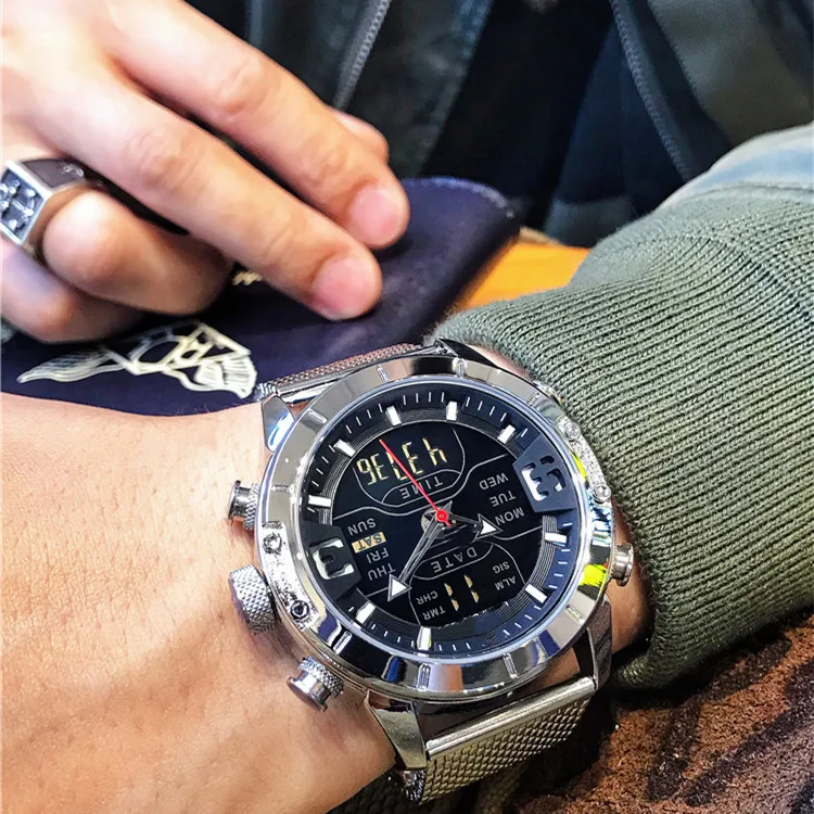 IMISS Men Watches Luxury Minimalist Calendar Stainless Steel Waterproof Luminous Date Week Sport Wrist Watches For men