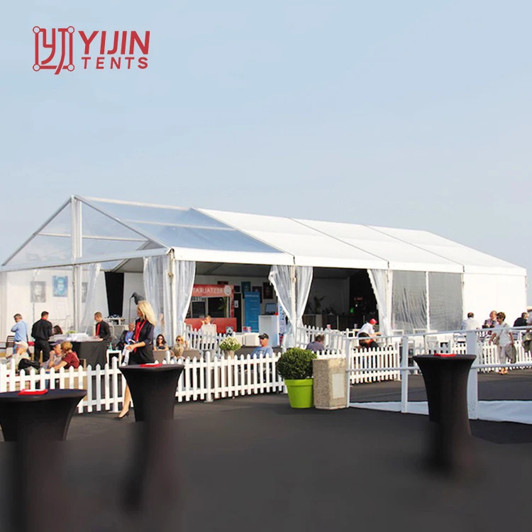 Simple design 15m x20m large aluminum marquee wedding airconditioned tent 300 places with lining c