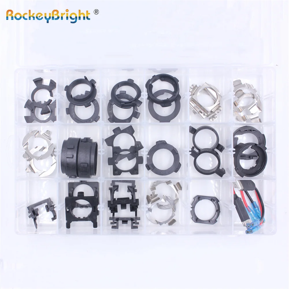 Аксессуары для автомобиля ROCKEYBRIGHT, основа для светодиодной фары, автомобильная система освещения, адаптер H1 H7, держатель для светодиодной автомобильной лампы H7, адаптер H1 H7