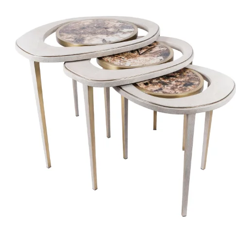 Indian Handcrafted Round Side Table Modern Style Living Room Furniture Luxury Side Table Supplier by India