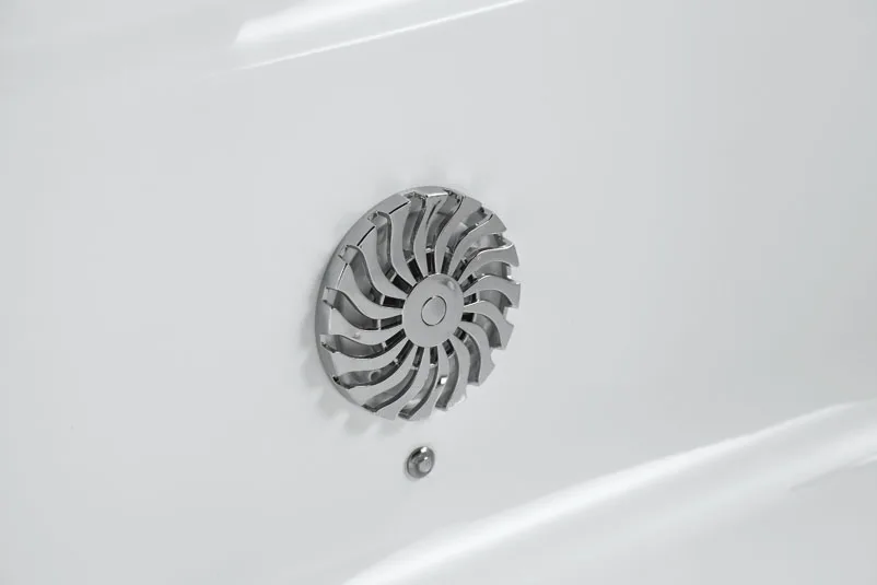 new style double persons white glass computer control jets surf bath tub