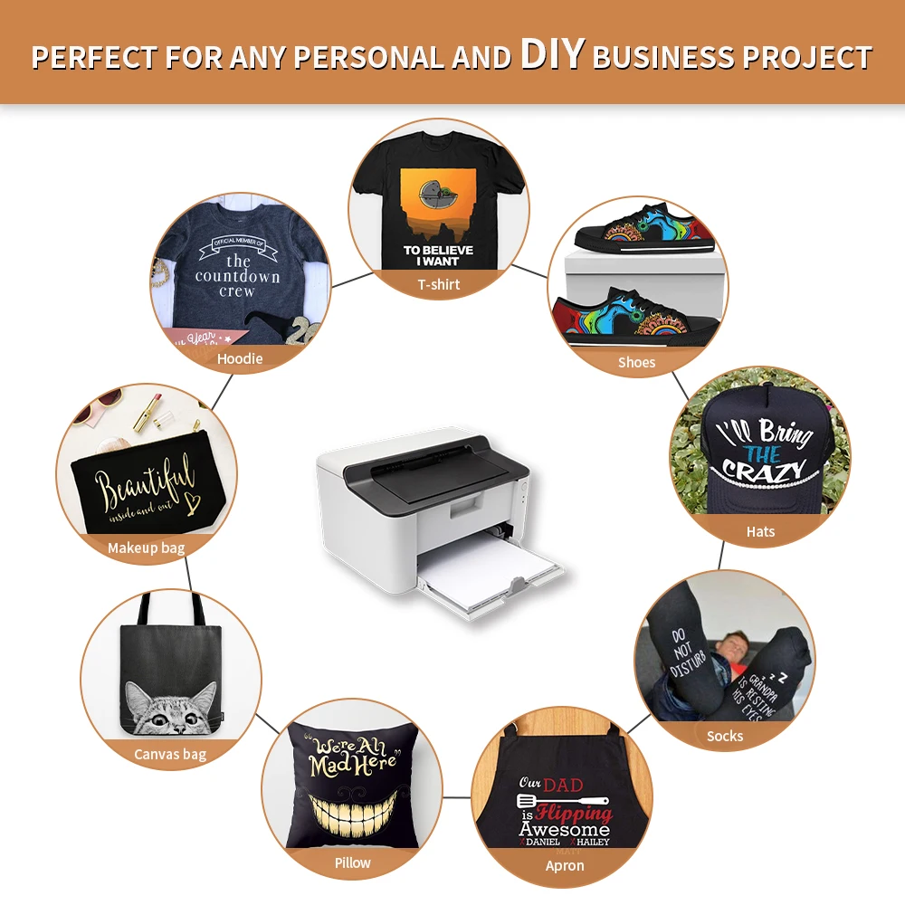 Winner Transfer A4 A3 laser printing transfer paper PU material dark heat transfer paper for cotton fabric