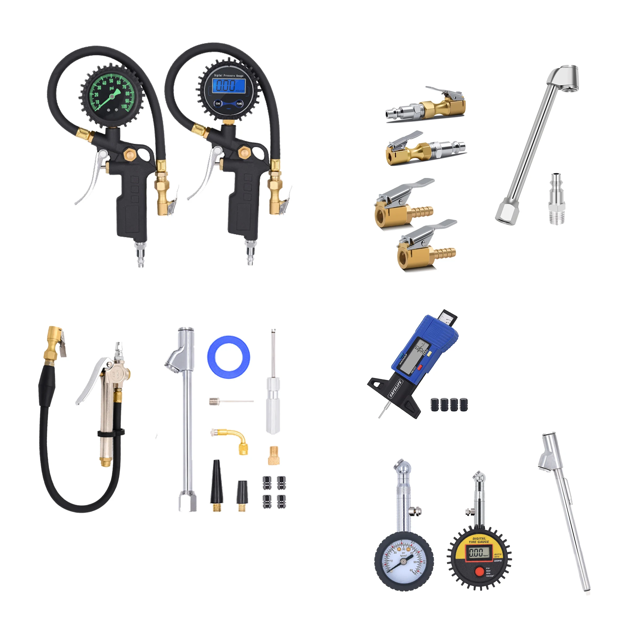 Производитель воздушных патронов Манометр Компрессор аксессуары для ремонта шин колесные инструменты