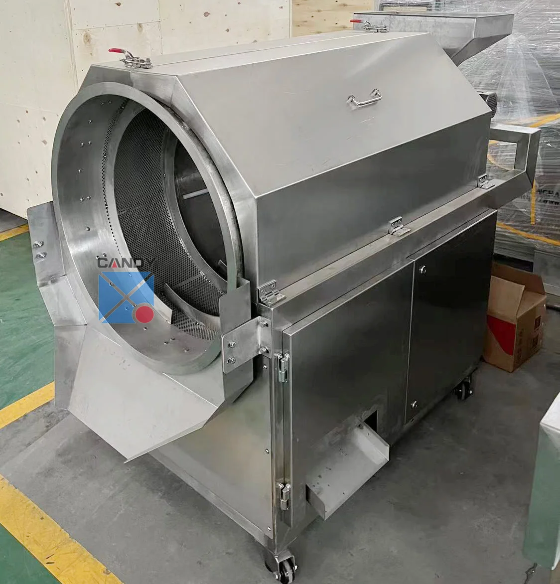 SUS316 made continuous automatic sugar coating oil coating machine for jelly candy gummy sanding machine