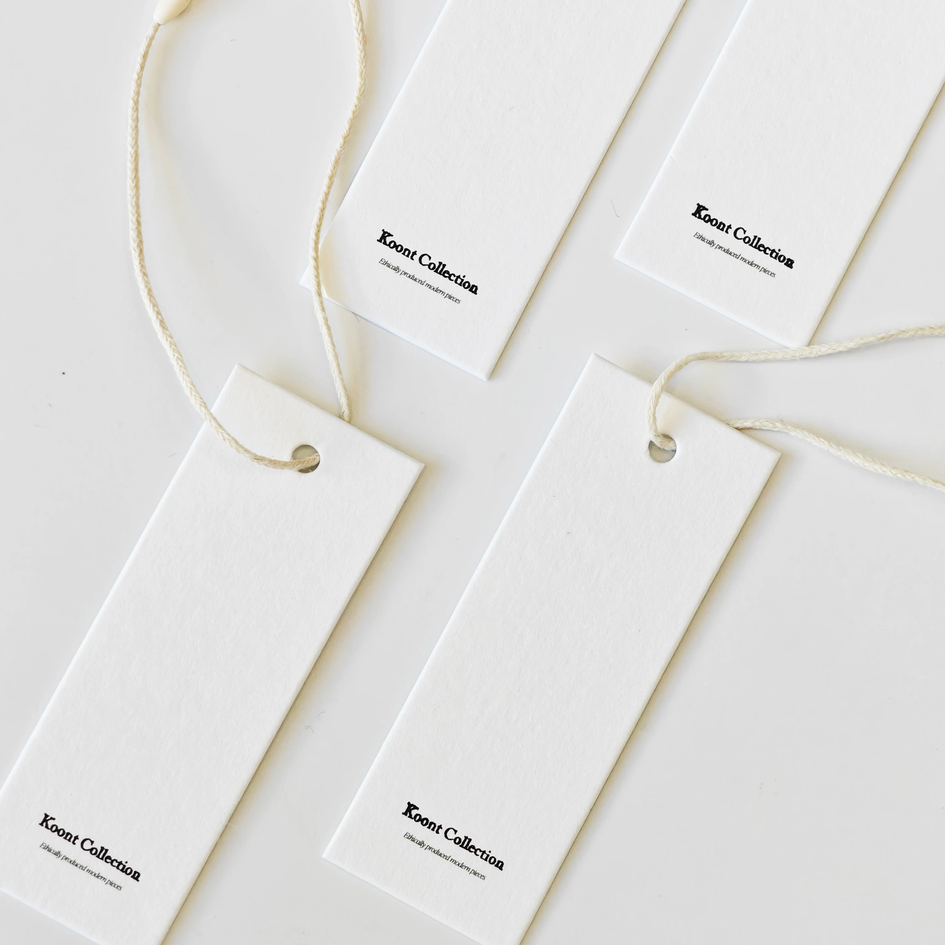 fashion design branding name logo 350gsm white cardboard hang tag for necktie customized matte finish clothing label name tag