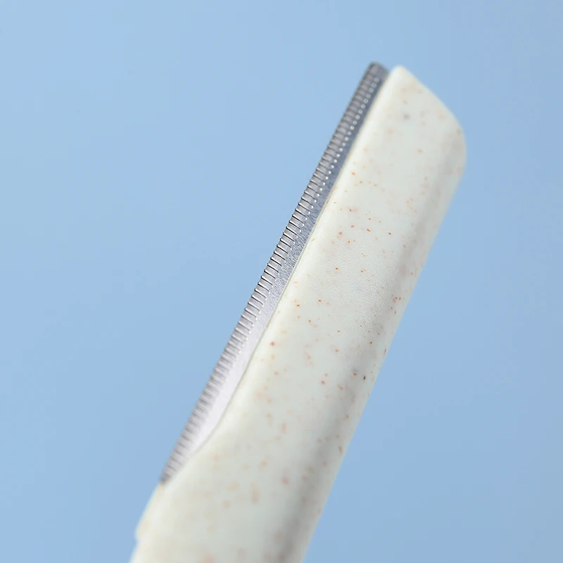 OEM Eco- Friendly Biodegradable  Handle Wheat Straw Facial Hair Remover Eyebrow Razo